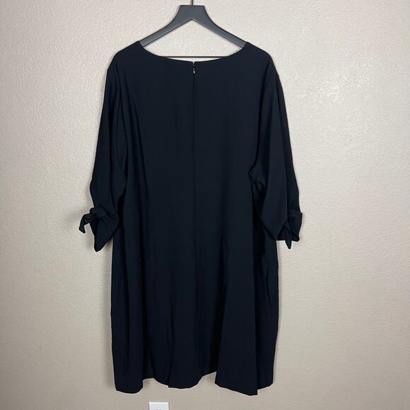 CeCe Black Tie Sleeve Shift Dress Size 24W - Picture 8 of 9